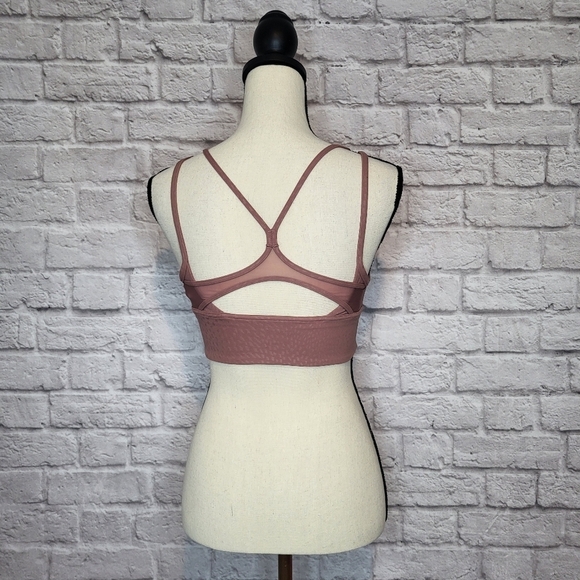 Lululemon Sports Bra Nulu And Mesh Yoga Bra Spiced Chai Strappy Back Size 6 - Picture 5 of 8